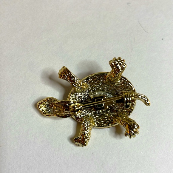 Vintage Early 1960's Turtle Figural Scatter Pins Mommy and Two Babies Unsigned - Picture 4 of 9